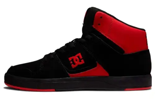 DC Shoes Comfortable Lightweight And Breathable High top Skateboard Shoes Men's Black Red