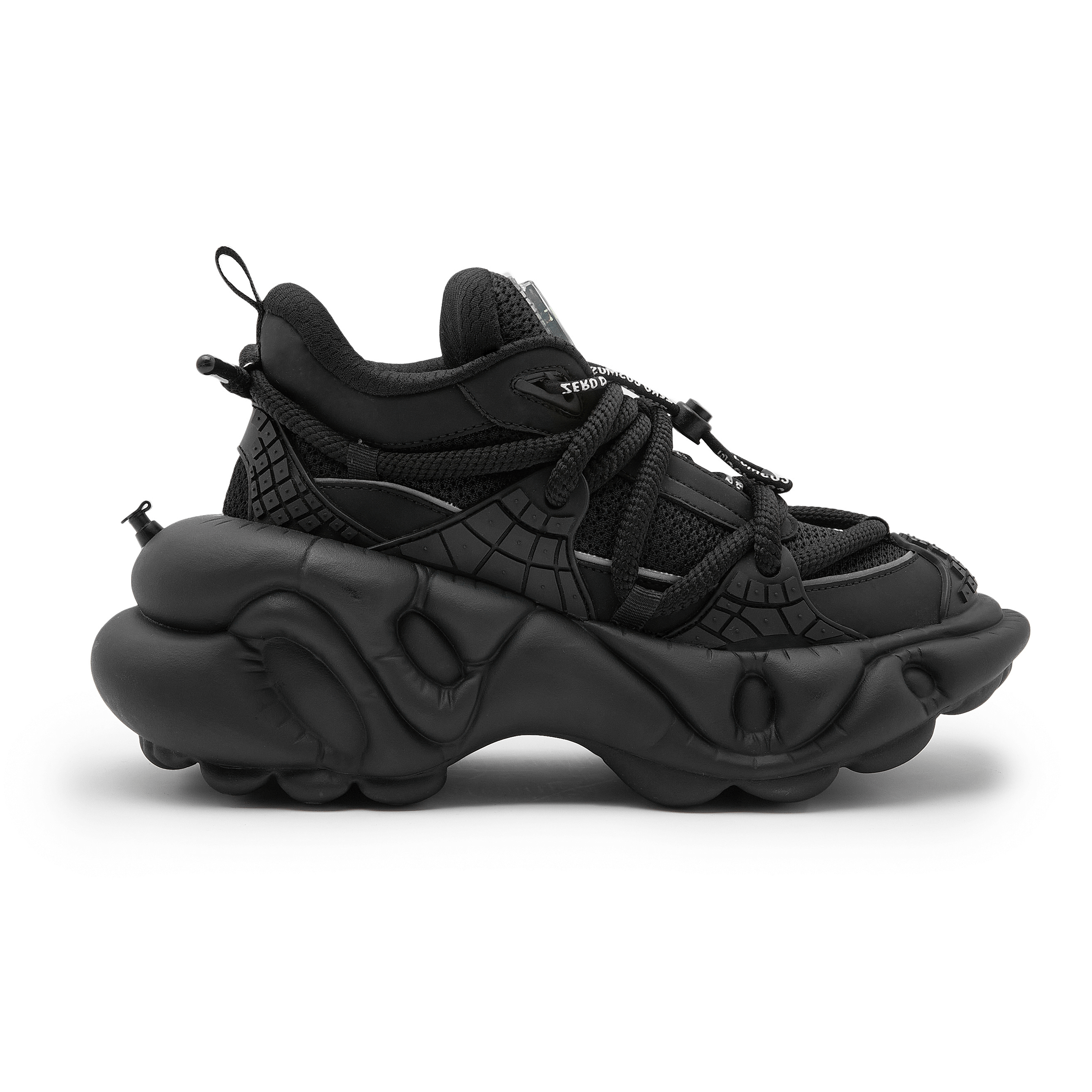 Z COSMOS Weightlessness Series Mesh, Textile Low top Platform Shoes Unisex Black