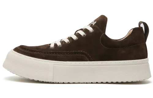 Anthony Miles Cow Leather Matte Stylish Skateboarding Shoes Men's Coffee