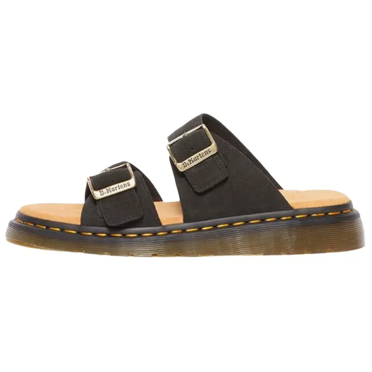 Dr. Martens Josef Suede Slide Sandals Black E.H. Suede
