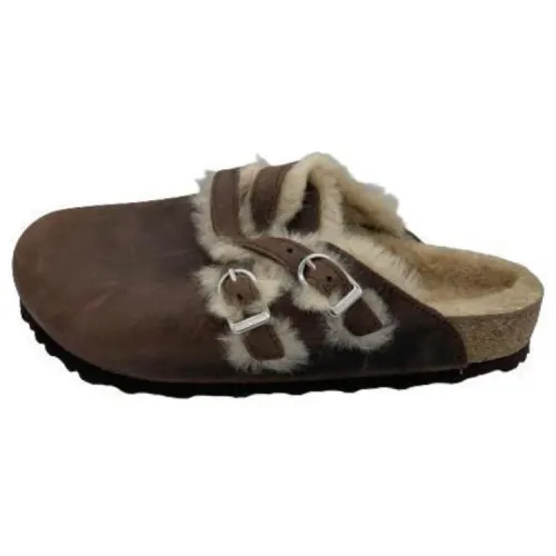 Birkenstock Closed Toe Slippers Unisex Brown Regular