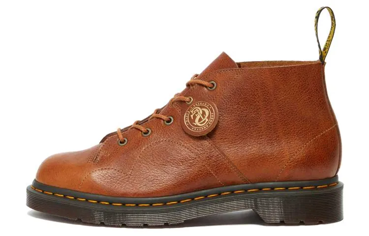 Dr. Martens Unisex Church Buckingham Combat Boots Brown