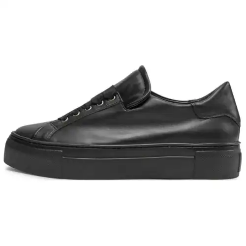 AGL Leather Comfortable Low top Skateboard Shoes Women's Black
