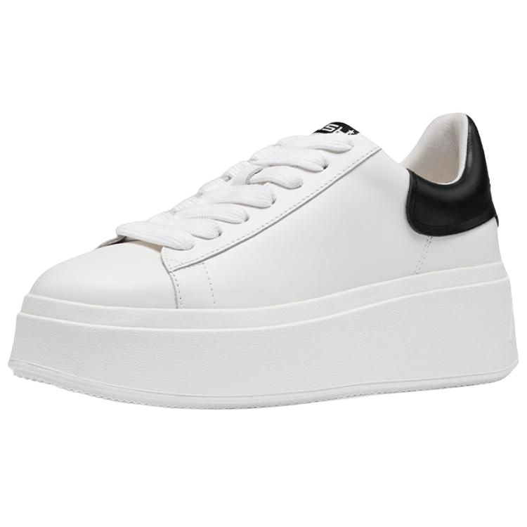 ASH Cow Split Leather Low top Skateboard Shoes Women's White Black