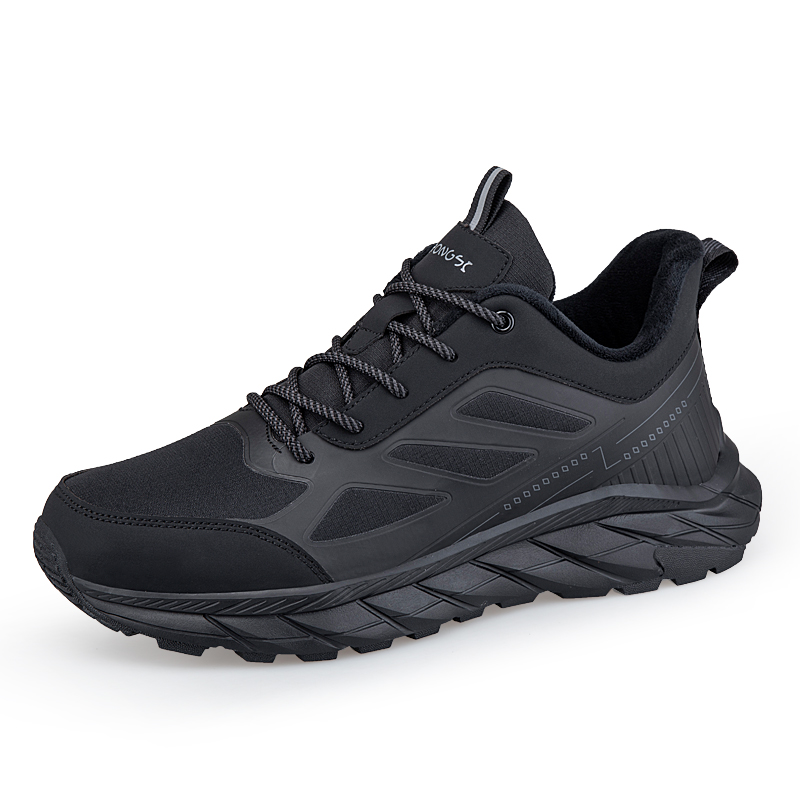 RONGSHI Winter Fleece Lined Thermal Insulated Shoes Loose Fit Plus Size Elderly Shoes For Outdoor Comfortable Walking
