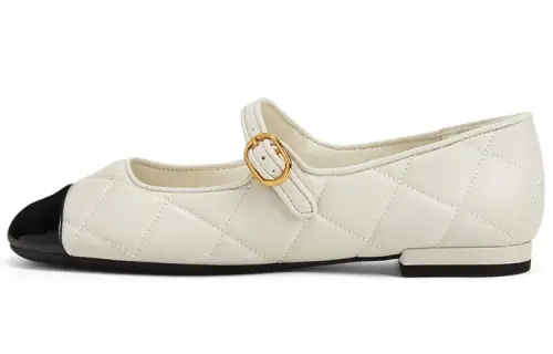 CHARLES&KEITH Small Ck Pu Chunky Heel Mary Jane Shoes 1.1cm Women's