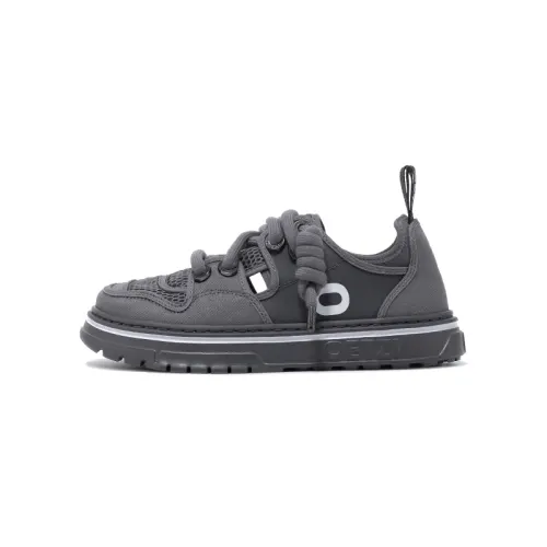 OETZI Fabric Low top Stylish Skateboarding Shoes Men's Dark Gray