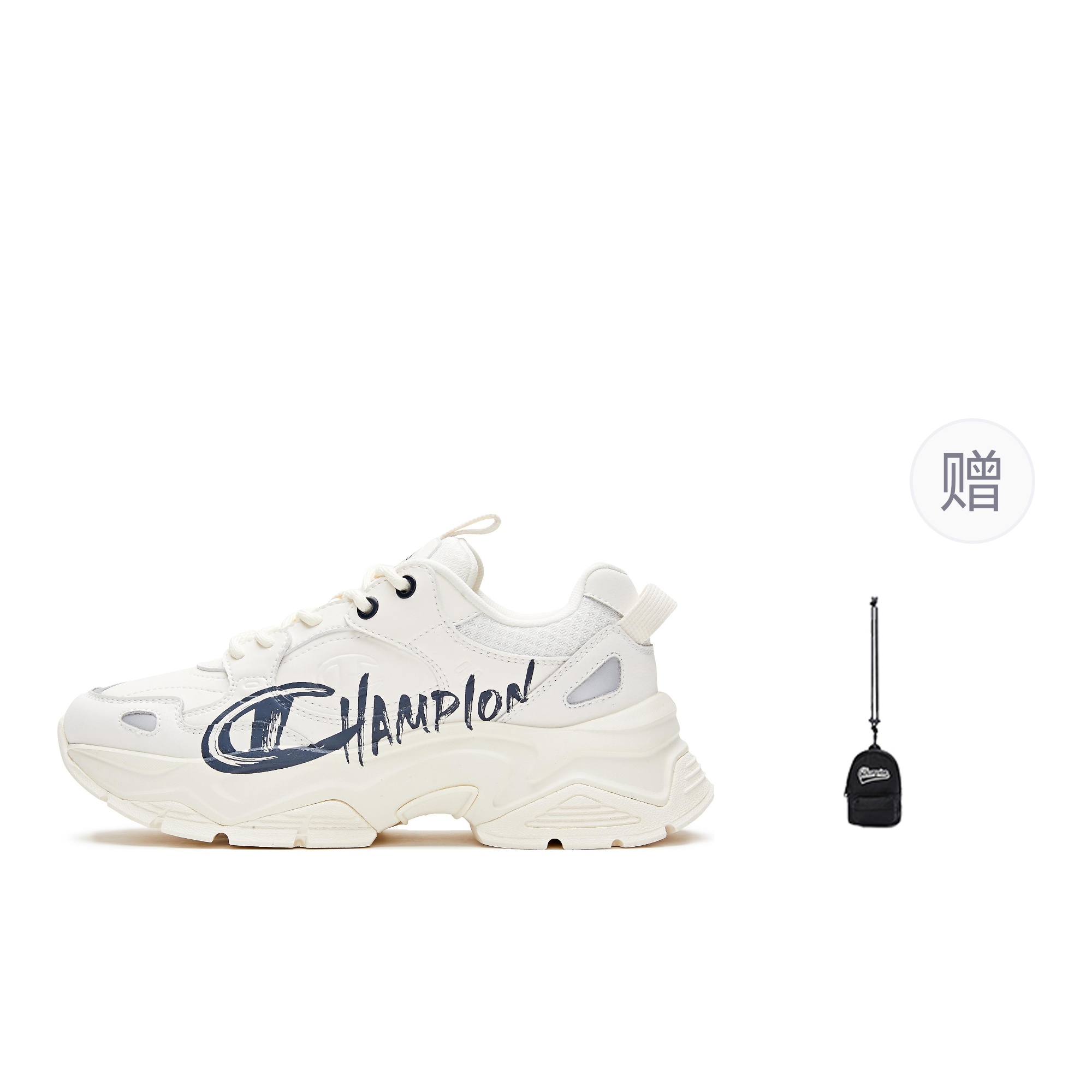 Champion Champ 19 Street Textile, Synthetic Leather Low top Chunky Sneakers Men's Beige
