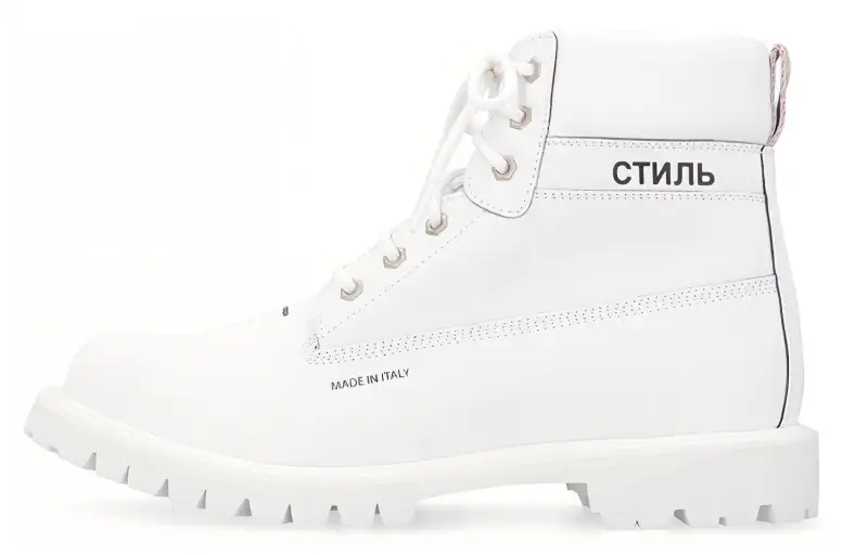 HERON PRESTON Abrasion Resistant Ankle Boots Men's White