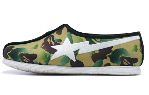 NLS Da Nei Lian Sheng x A BATHING APE round toe pull-on wear-resistant low-top sports and casual shoes men's green