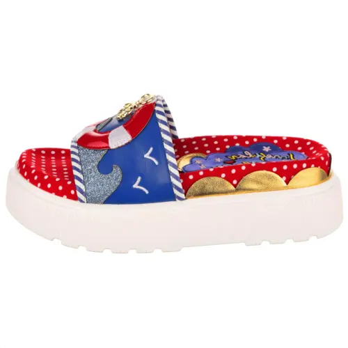 IRREGULAR CHOICE Fashion Trend Abrasion Resistant Slide Slippers Women's Blue Red