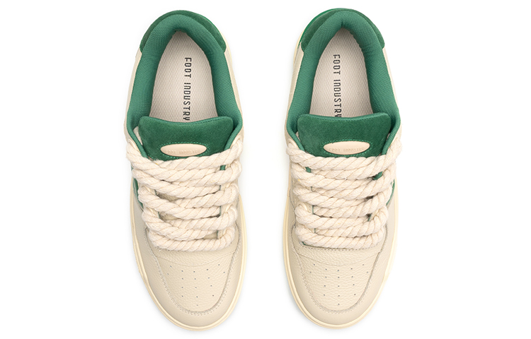 FOOT INDUSTRY Foot Industry Low top Stylish Skateboarding Shoes Puffy Shoes Unisex Green White Spring Summer