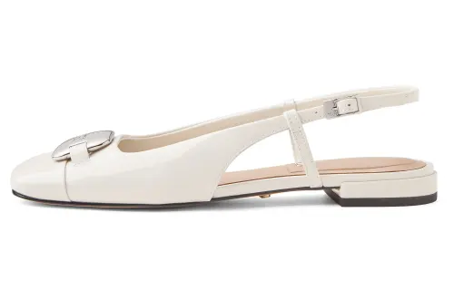 CHARLES&KEITH Small Ck Casual Shoes 1.7CM Women's White/Black Patent Black