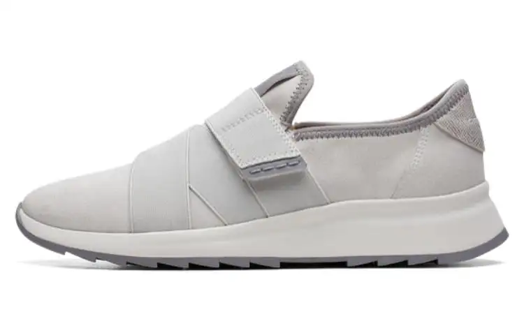 Clarks Leather Casual Shoes Women's Light Gray