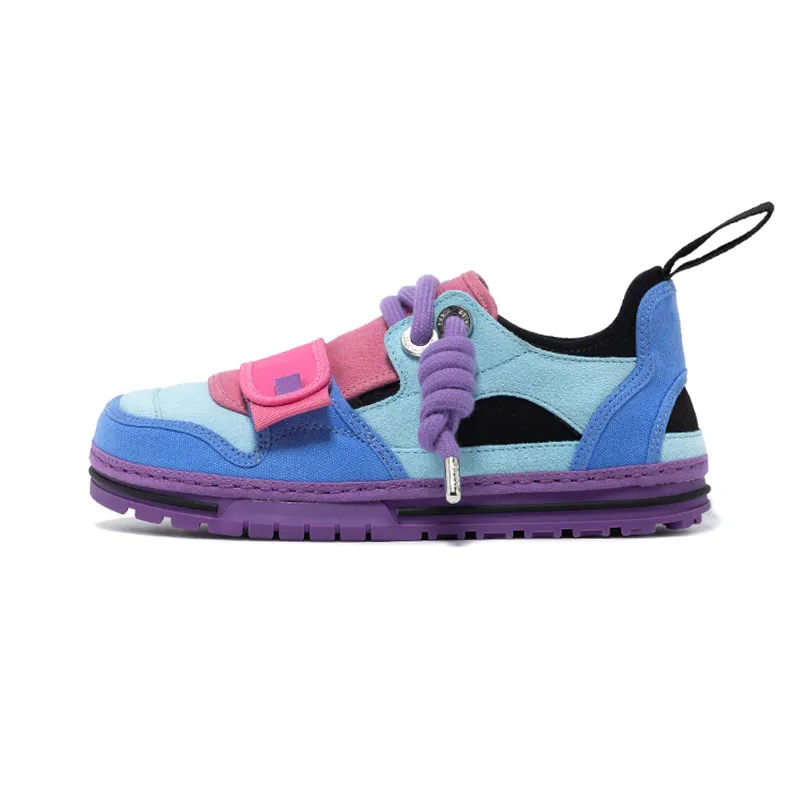 OETZI Skateboard Shoes Unisex Low Top Blue
