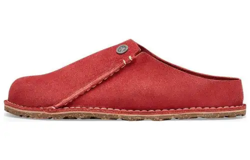 Birkenstock Closed Toe Slippers Unisex Sienna Red Narrow