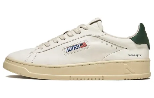 AUTRY Dallas Leather Stylish Skateboarding Shoes Men's White Green