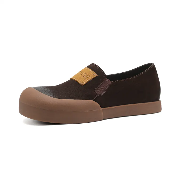 D FUSE SCANDINAVIA Small Leather Shoes Flat Shoes Slip on Fashion Women's Shoes Top Grain Cow Leather