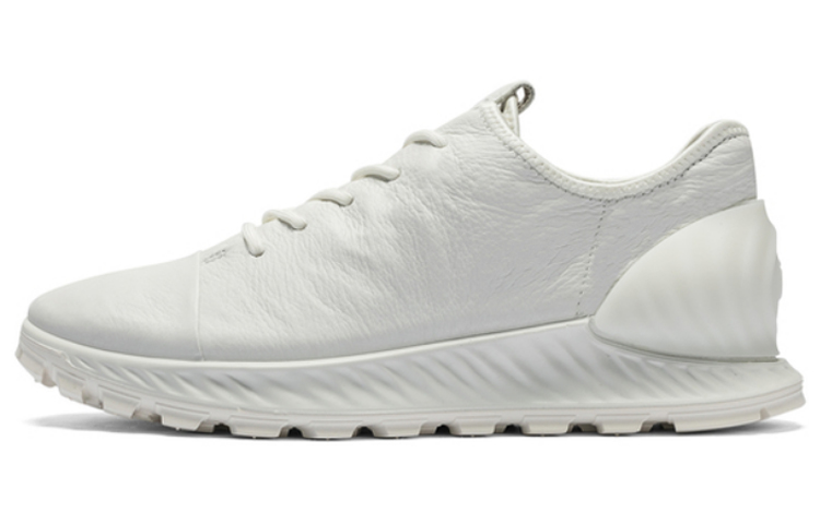 Ecco Breakthrough Leather Abrasion Resistant Low top Casual Shoes Men's White