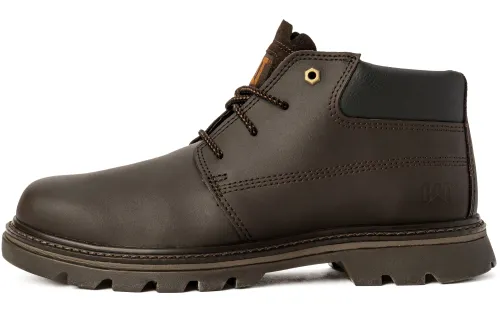 CAT Combat Boots Men's Dark Brown