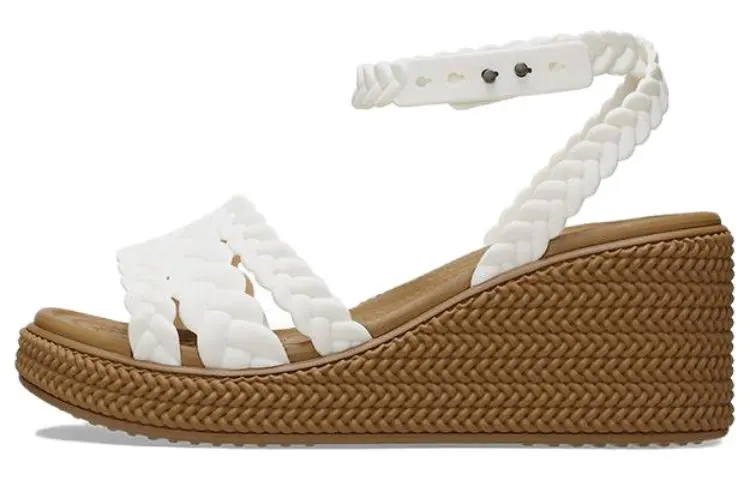 Crocs One Strap Sandals 7.5cm Women's White