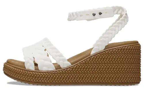 Crocs One Strap Sandals 7.5cm Women's White