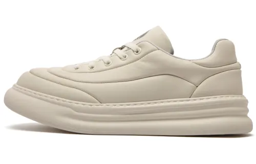 Anthony Miles Cow Leather Stylish Skateboarding Shoes Men's Ecru