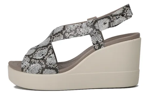 Crocs Brooklyn Thick Sole Gray Sandals 'Gray' Women's