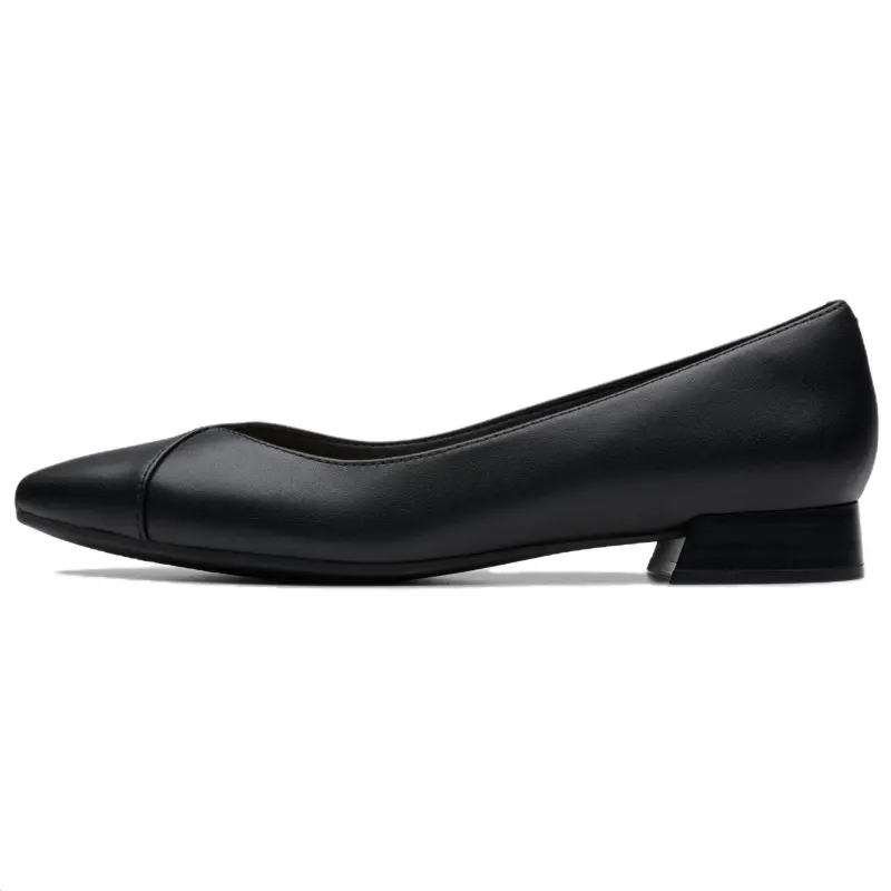Clarks Leather Casual Shoes 2.5cm Women's Black