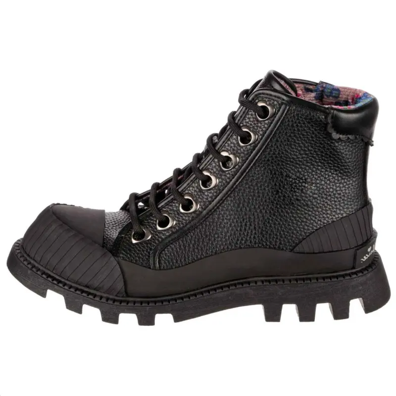 IRREGULAR CHOICE PU Combat Boots Unisex Black