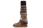 UGG CLASSIC MINI ADCDAVINCI Custom STAR Short Snow Boots Women's Brown