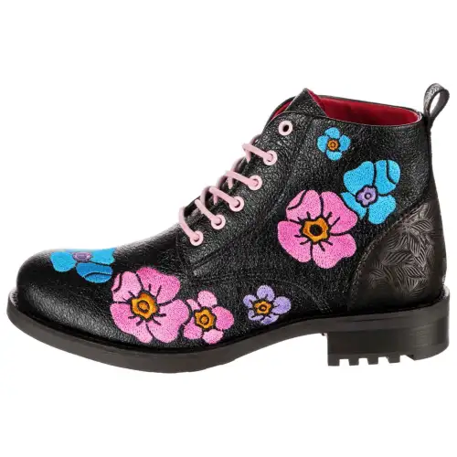 IRREGULAR CHOICE PU Short Combat Boots Men's Black