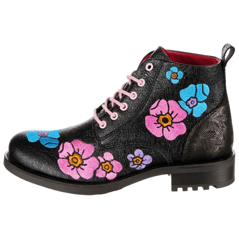 IRREGULAR CHOICE PU Short Combat Boots Men's Black