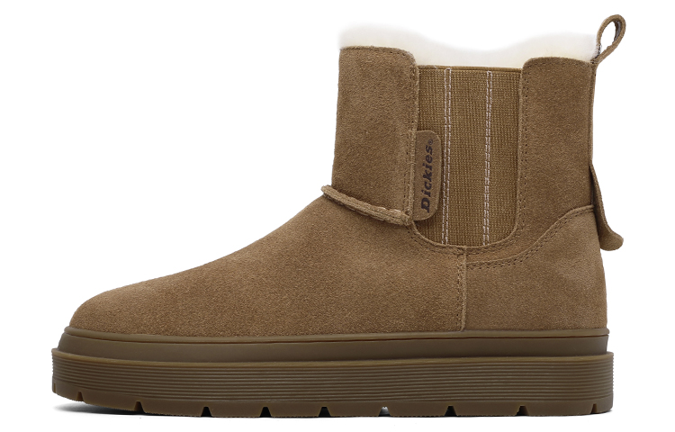 Dickies Thermal, British Classic And Versatile, Maillard Style Cuffed Platform Casual Fleece Lined Short Mid Calf