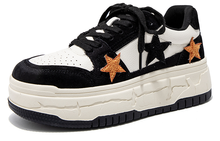 FALLINMISS Wave Shoes Collection PU Synthetic Leather Stylish Skateboarding Shoes 4.5cm Women's