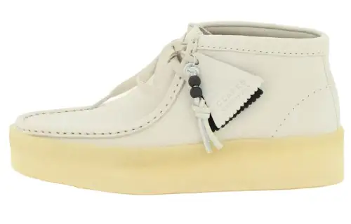 Clarks Originals Wallabee Cup Boot White Nubuck Women's