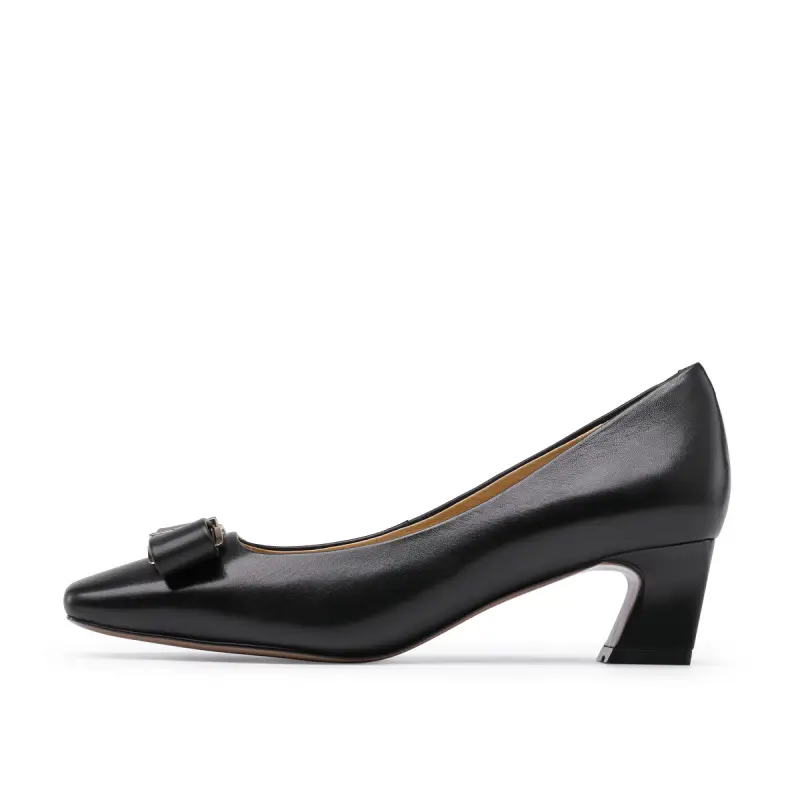 Chrisdien Deny Leather Spool Heel High Heels 4.5cm Women's
