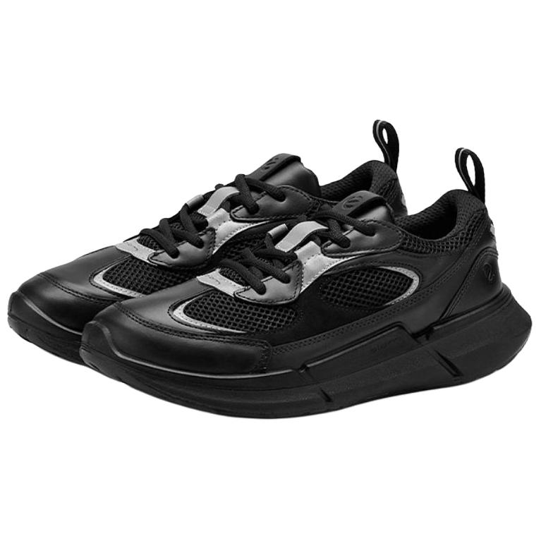 Ecco Walking Shoes 2.2 Cow Leather Abrasion Resistant Low top Running Shoes Men’s Black