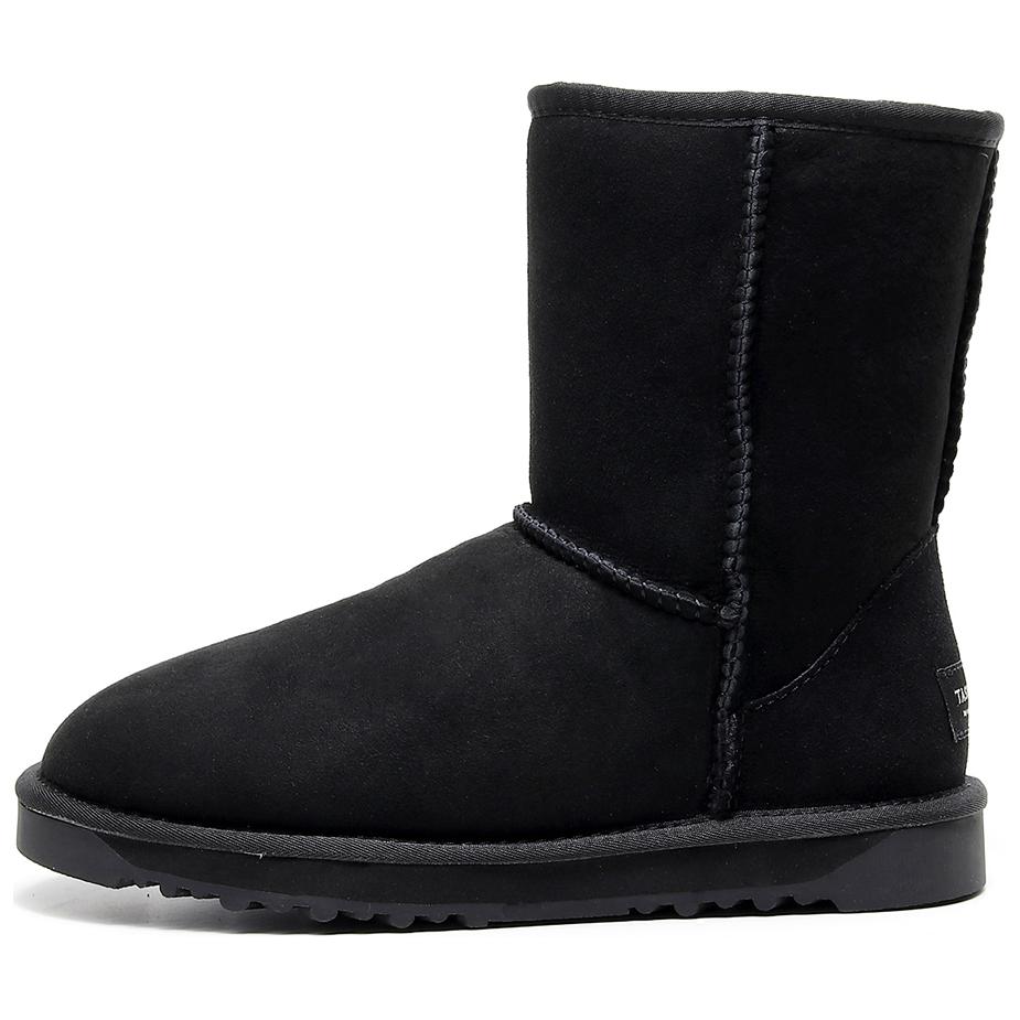 TASMAN AUS Sheepskin Thermal Shearling Fleece Lined Comfortable Classic Crew Snow Boots 2cm Unisex