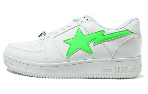 XO x A BATHING APE STA Low Stylish Skateboarding Shoes Women's White Green