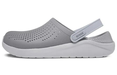 Crocs LiteRide Flash Shoes Smoke Grey White Sandals