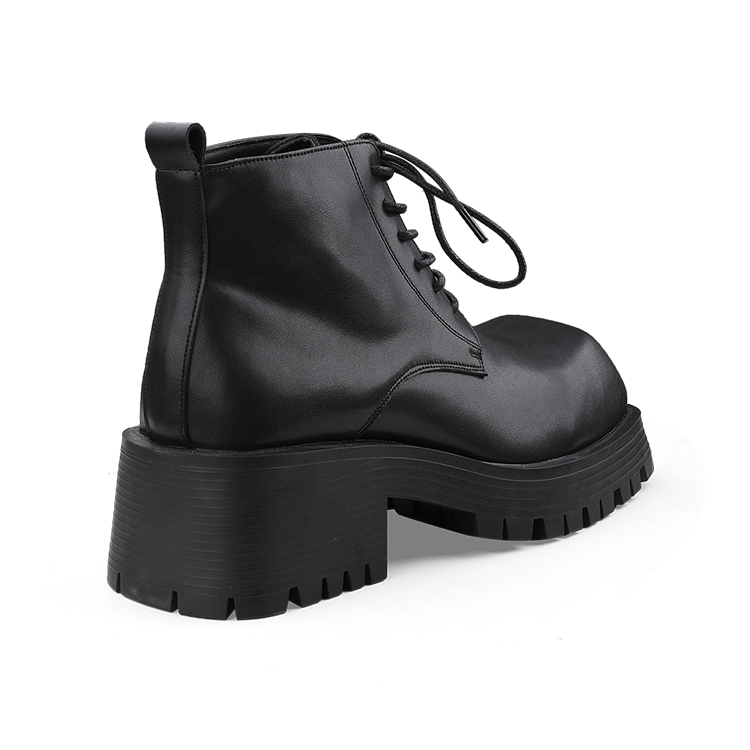 HANQIAORIJI Irregular Type Collection Short Combat Boots Men's Black