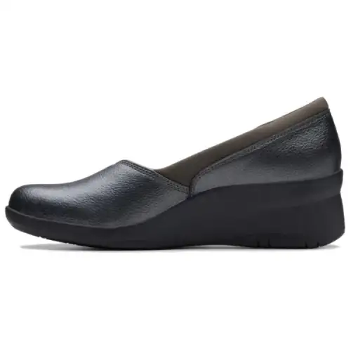 Clarks Leather Casual Shoes Women's Gray