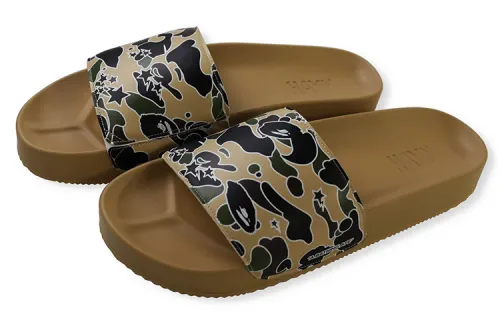 BAPE A BATHING APE Hayn Slide Yellow Sta Camo
