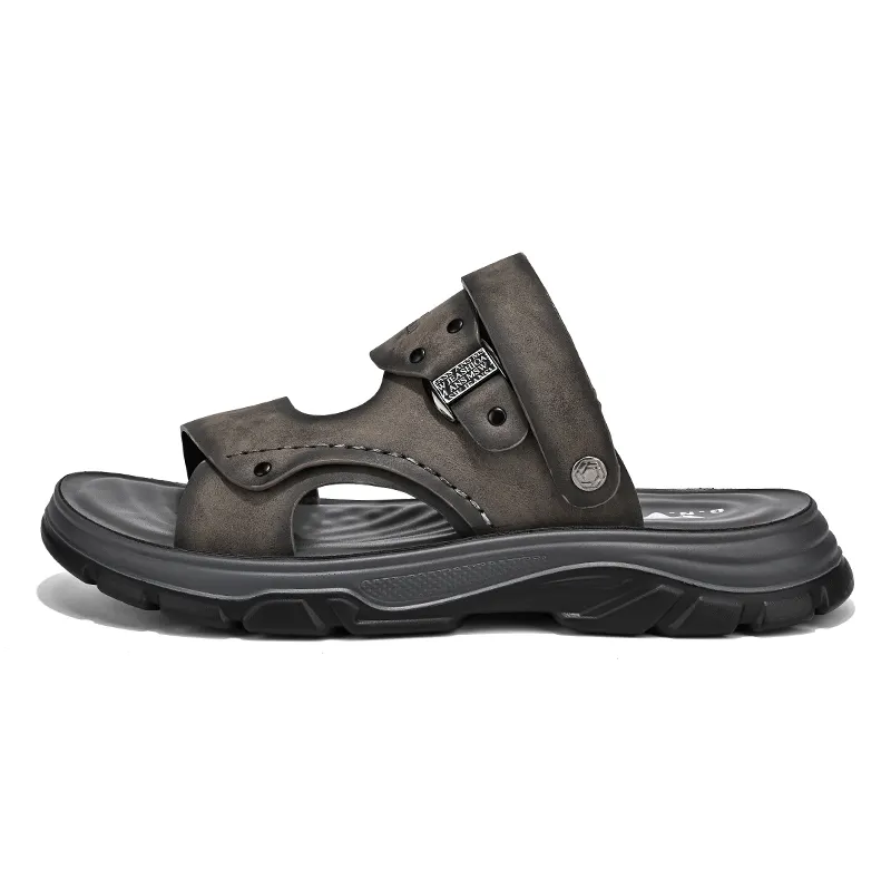 G.N.SHIJIA Microfiber Leather Stylish Sandal 3cm Men's