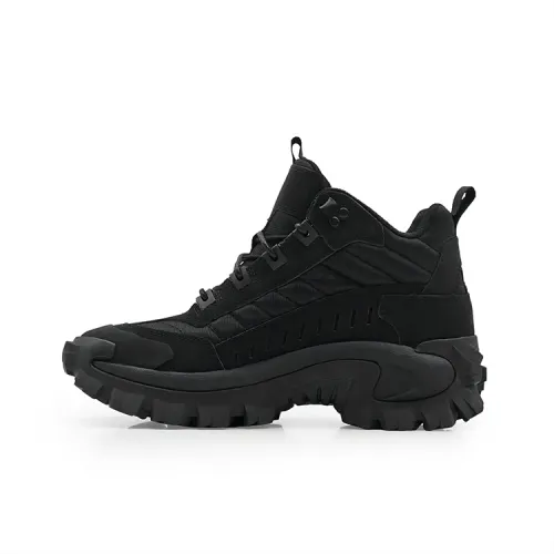 CAT Color Block Trendy Full Cushioning Sports Casual Shoes Cow Leather, Textile Breathable Mid top Outdoor Shoes Unisex