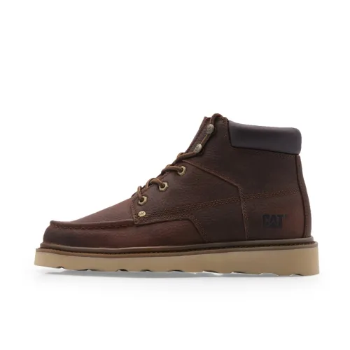 CAT Byron Top Grain Cow Leather Ankle Length Outdoor Boots Men's Brown