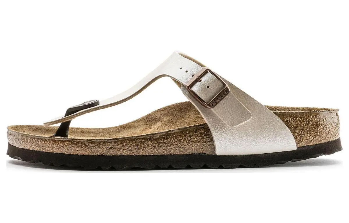 Birkenstock Gizeh Birko Flor Graceful Narrow Fit Sandals 'Pearl White' Women's