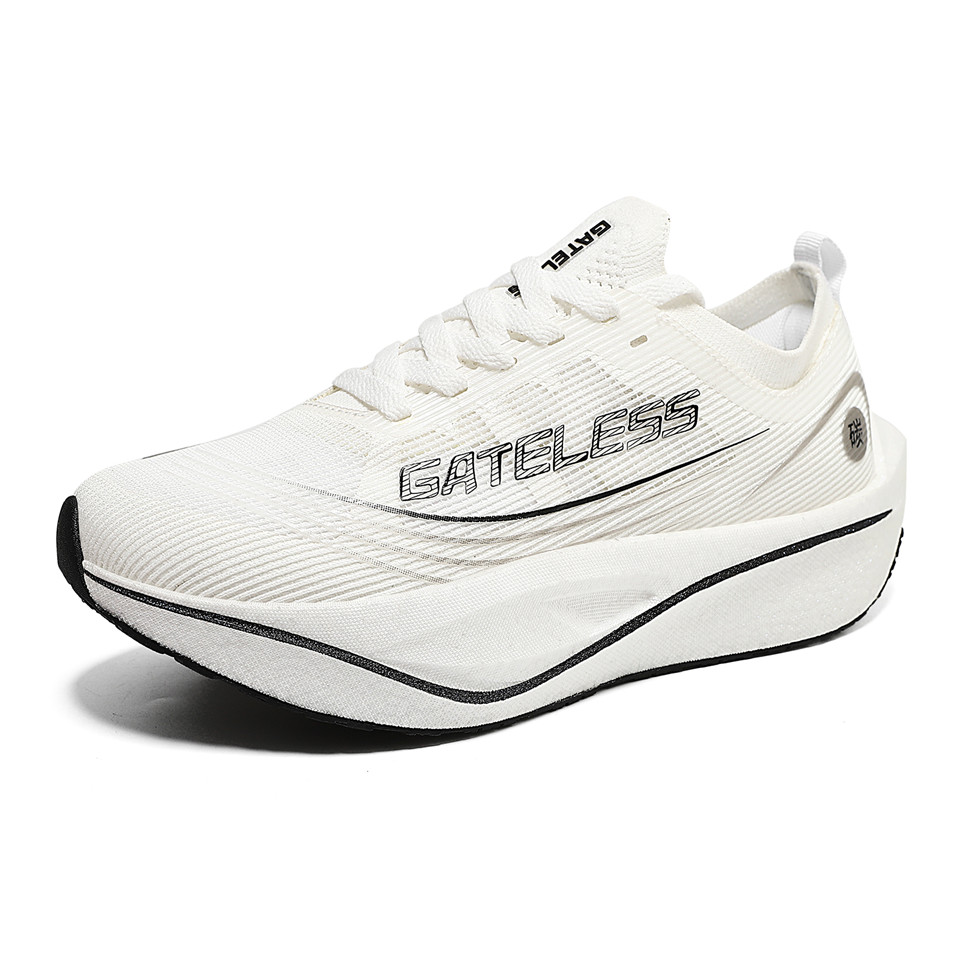 GATELESS Low Top Running Shoes Unisex White