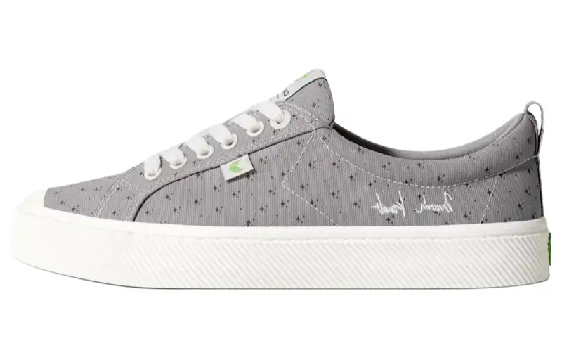 CARIUMA Canvas Low top Skateboard Shoes Unisex Light Gray